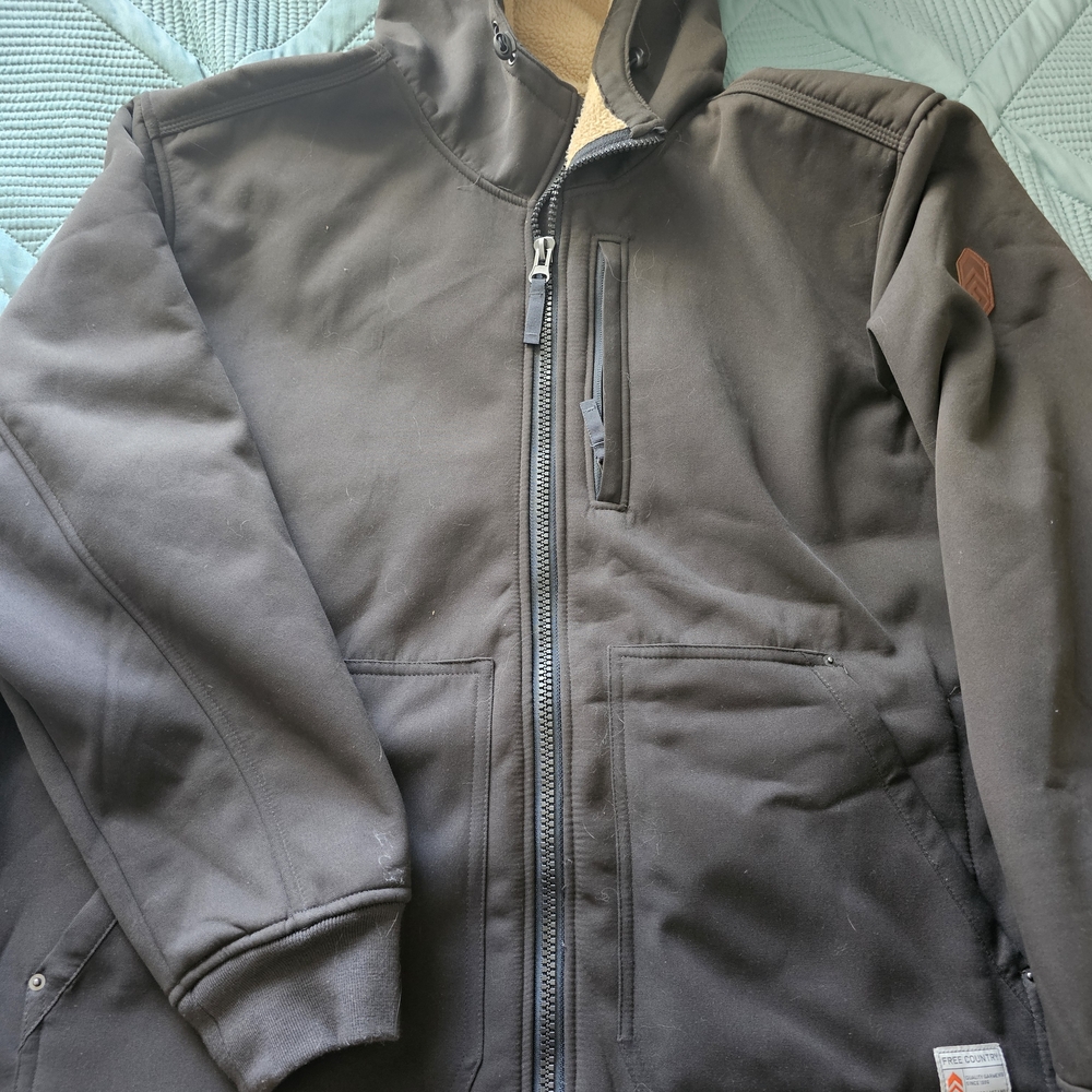 Free Country Men's Brown Hooded Jacket 2XL